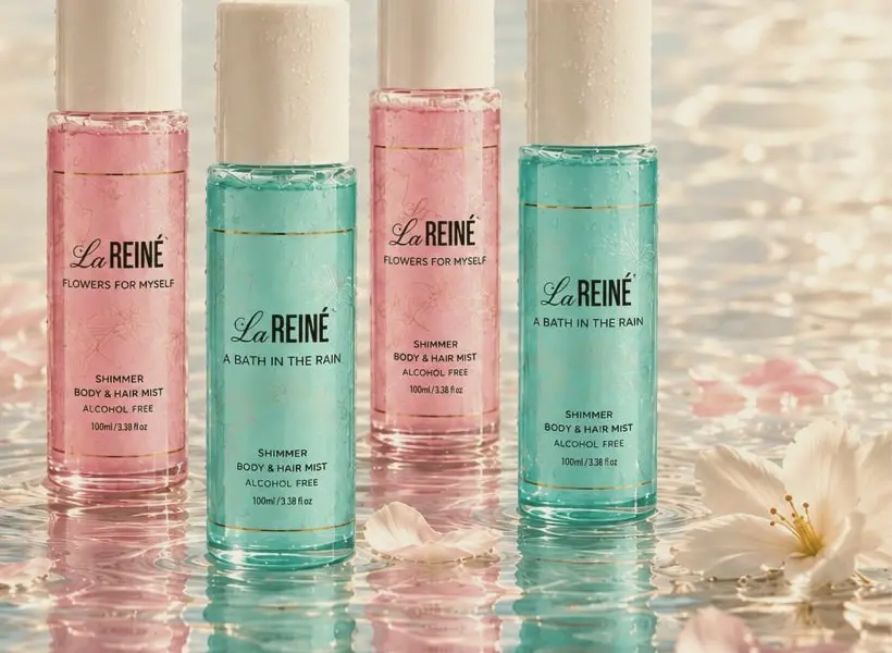 Both shimmer mists side by side