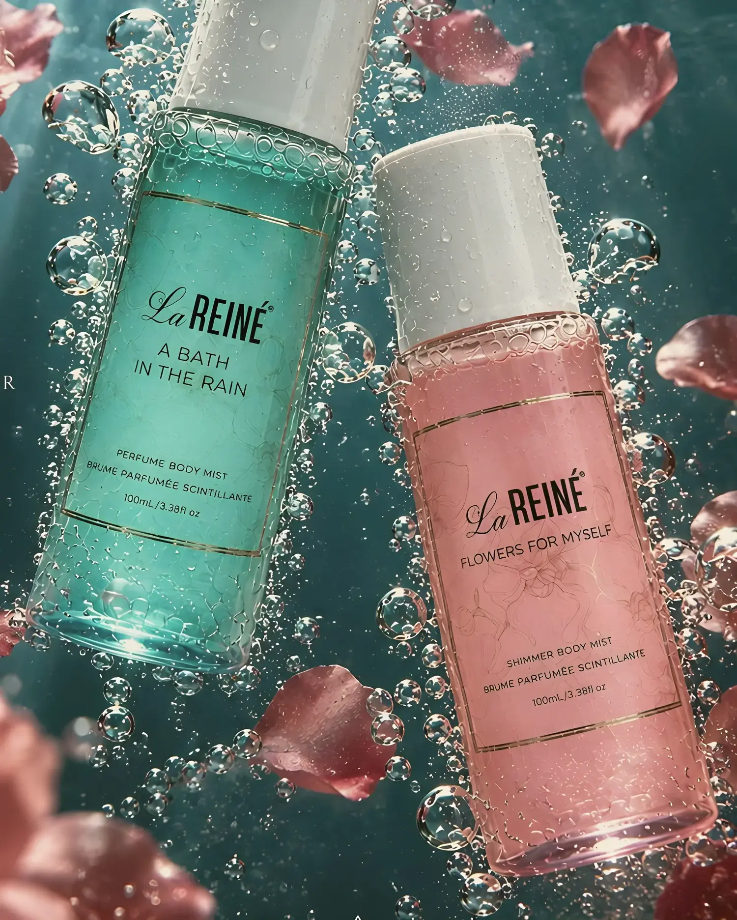 Both shimmer mists resting under clear water